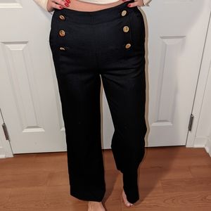 Black HM wool pants with gold buttons size 6